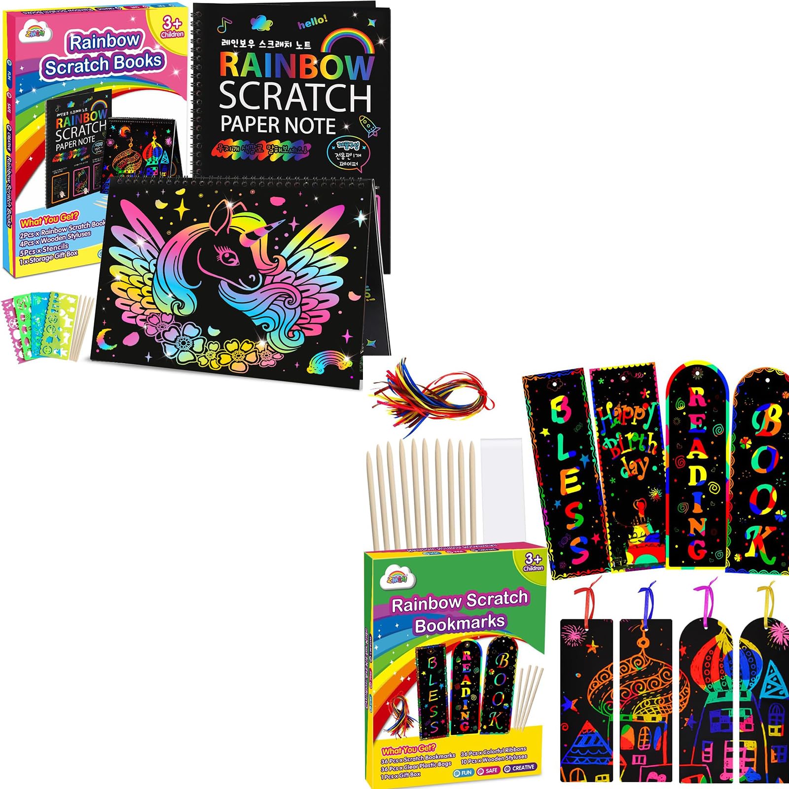 Amazon.com: ZMLM Scratch Paper Art-Crafts Gift : Toys & Games